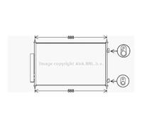 Condensatore Climatizzatore Klimacooler Per Honda HR-V RU 698x409x12