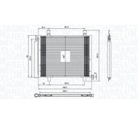 Magneti Marelli Condensatore climatizzatore 350203836000 per VW Skoda