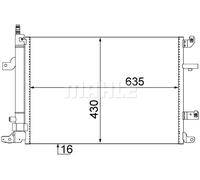 Condensatore, Climatizzatore MAHLE BEHR AC 497 000S per VOLVO V70 D5
