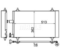 Mahle Original Condensatore aria condizionata AC 585 001S per Citroën C6 (2005-2012)