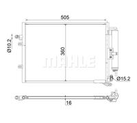 MAHLE AC 721 000S Condensatore climatizzatore