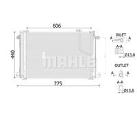 Condensatore, impianto di climatizzazione MAHLE AC 786 000S