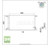 Condensatore climatizzatore Mahle per AUDI Q8 Q7 A8 A7 A6 VW TOUAREG