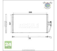 Condensatore climatizzatore Mahle per BMW 7 E38 740 730 5 E39 530 525 520 #bn