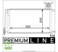 Condensatore climatizzatore Mahle per BMW X3 E83 xDrive 3.0 2.0 3 E46 330 320 3