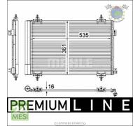 Condensatore climatizzatore Mahle per CITROEN C4 II DS5 DS4 I DS PEUGEOT 5008 3