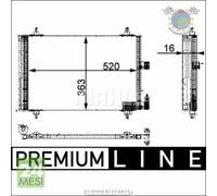 Condensatore climatizzatore Mahle per CITROEN XSARA PEUGEOT 607 406