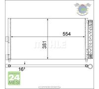 Condensatore climatizzatore Mahle per FIAT PUNTO DOBLO IDEA LANCIA YPSILON M #dh