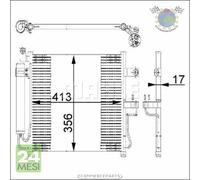 Condensatore climatizzatore Mahle per HYUNDAI ACCENT #gn