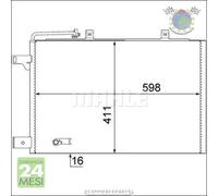 Condensatore climatizzatore Mahle per MERCEDES 180 170 160 150 A #dg
