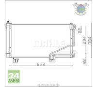 Condensatore climatizzatore Mahle per MERCEDES CLASSE CLC 220 200 180 C 320 #cw