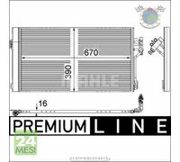 Condensatore climatizzatore Mahle per MERCEDES VIANO CDI 3.7 3.5 3.2 VITO 126 1