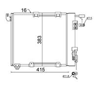 Condensatore Climatizzatore MAHLE Per OPEL ASTRA G Berlina (T98)