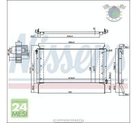 Condensatore climatizzatore Nissens per FIAT MAREA BRAVO BRAVA