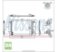 Condensatore climatizzatore Nissens per VW JETTA IV BEETLE