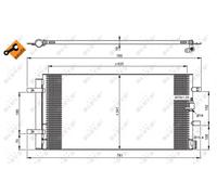 Condensatore radiatore climatizzazione R 134a 350046 NRF per AUDI PORSCHE