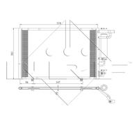 NRF 350396 Condensatore, Climatizzatore per FORD