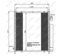 Condensatore, Climatizzatore NRF 35562 per HONDA JAZZ 1.3 (GD1)