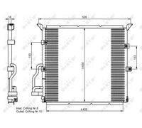 Condensatore, impianto di climatizzazione NRF 35586