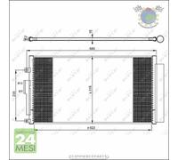 Condensatore climatizzatore NRF per ABARTH 500C 500
