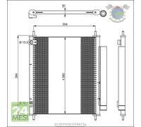 Condensatore climatizzatore NRF per CITROEN C-ZERO MITSUBISHI i PEUGEOT ION