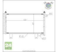 Condensatore climatizzatore NRF per FIAT SEDICI SUZUKI SX4