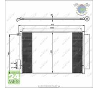 Condensatore climatizzatore NRF per FIAT TIPO 500L ##g