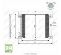 Condensatore climatizzatore NRF per INFINITI QX70 QX50 FX EX