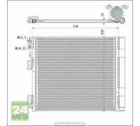 Condensatore climatizzatore NRF per NISSAN NV200