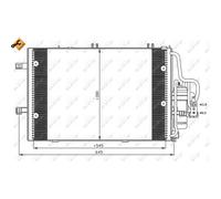 NRF Condensatore climatizzazione 35530 per OPEL Corsa C, Combo Tour
