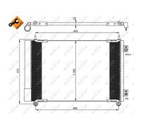 Condensatore Climatizzatore NRF per Peugeot 206 Hatchback 2A/C 2D 2E/K