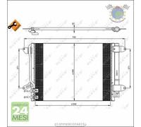 Condensatore climatizzatore NRF per VW JETTA IV BEETLE