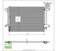 Condensatore climatizzatore NRF per VW JETTA IV BEETLE #b2