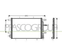 PRASCO AD022C002 Condensatore climatizzatore