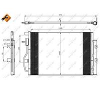 Condensatore, Climatizzatore per CHEVROLET OPEL VAUXHALL AVEO COBALT MOKKA / MOK