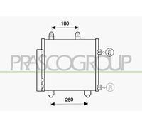 Condensatore, Climatizzatore per CITROËN PEUGEOT TOYOTA 108 AYGO C1