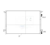 Condensatore Climatizzatore per Fiat Croma 1.9 D Multijet 2.4 D Multijet 1850077