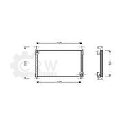 Condensatore Climatizzatore Per Fiat Marea 1.6 100 16V BIPOWER Anno 99-02
