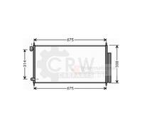 Condensatore Climatizzatore Per Honda Accord VII 2.0 2.4