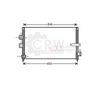 Condensatore Climatizzatore Per Honda Civic VIII Berlina 1.3 Ibrido