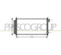 PRASCO HD322C001 Condensatore climatizzatore