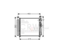 Condensatore, Climatizzatore VAN WEZEL 83005065 per KIA PICANTO 1.1