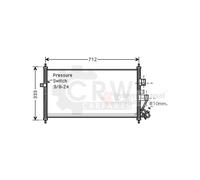 Condensatore Climatizzatore Per Nissan Primera Kombi 1.9 Dci 2.2 Almera