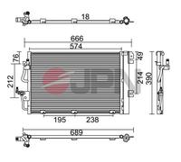 Condensatore, Climatizzatore per OPEL ASTRA ZAFIRA / ZAFIRA FAMILY