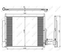 Condensatore, Climatizzatore per OPEL VAUXHALL MERIVA