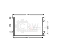 Condensatore Climatizzatore Per Opel Vectra C Caravan Fiat Croma 1.9 D