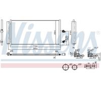 Condensatore radiatore climatizzazione Alluminio 941291 NISSENS per VOLVO