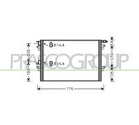 PRASCO RN154C002 Condensatore climatizzatore