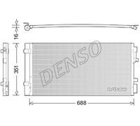 Condensatore Climatizzatore PER Renault Megane III 2 Vol/ 1.6 16V Hi-Flex 81 KW