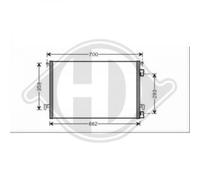Condensatore Climatizzatore Per Saab 9-3 Cabriolet YS3F Cadillac BLS